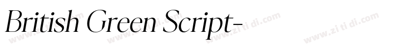 British Green Script字体转换 British Green Script字体转换